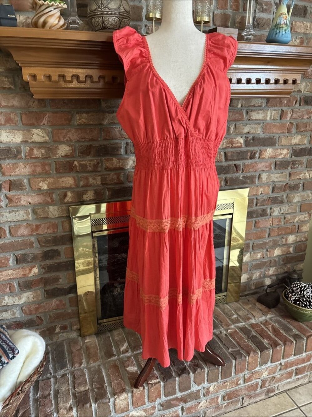 speed control new york dress Coral Maxi Size 3X NWT
